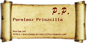 Perelesz Priszcilla névjegykártya